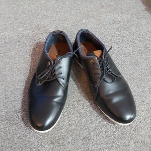 Aldo men's 9.5 shoes black, blue denim inside